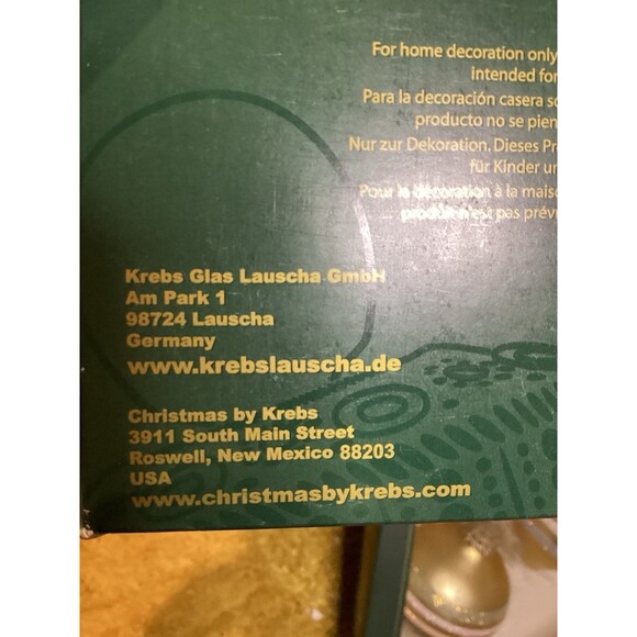 KREBS Glass Christmas Ornaments Tiffany Chiffon Balls Glitter Stripes 2 Boxes - Picture 5 of 10